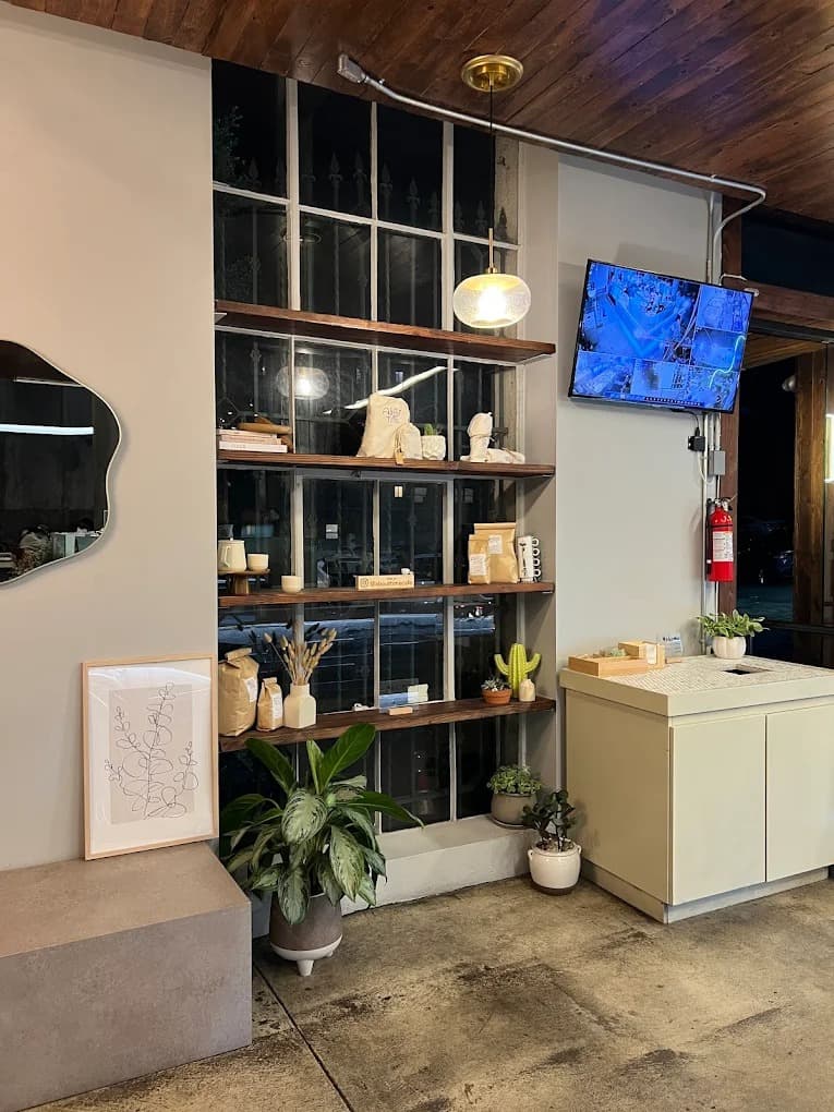 A cozy corner of the cafe